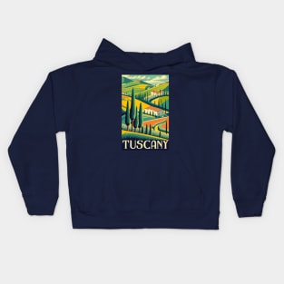 A Vintage Travel Art of Tuscany - Italy Kids Hoodie